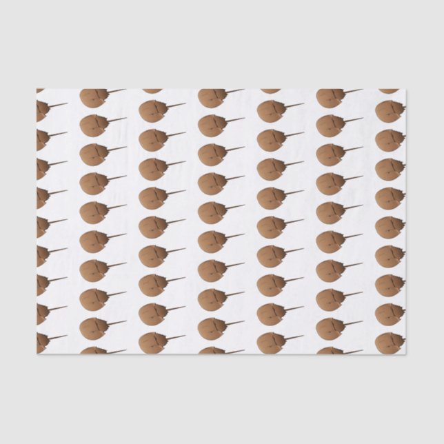 Papel De Seda Ilustracion personalizado de cangrejo herradura (Anverso)