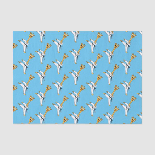 Papel De Seda Ilustracion personalizado de Kung Fu giraffe (Anverso)