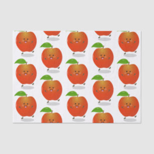 Papel De Seda Ilustracion personalizado de manzana bailando a la
