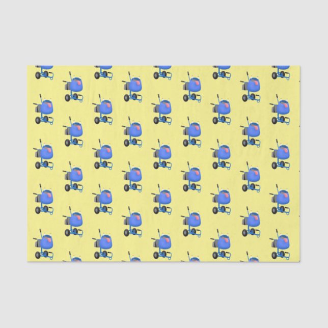 Papel De Seda Ilustracion personalizado de mezclador de cemento  (Anverso)