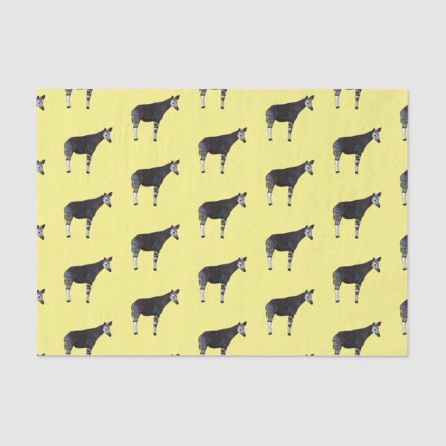 Papel De Seda Ilustracion personalizado de Okapi (Anverso)