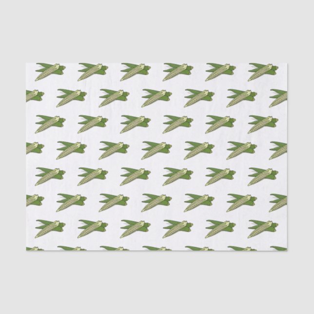 Papel De Seda Ilustracion personalizado de Okra (Anverso)