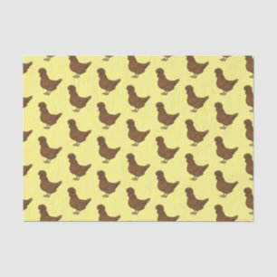 Papel De Seda Ilustracion personalizado de pollo polaco Chamois