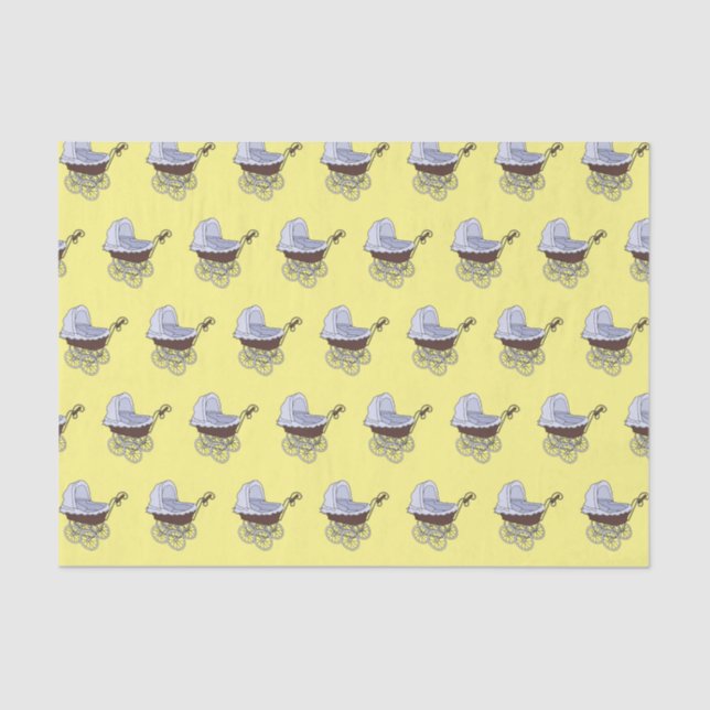 Papel De Seda Ilustracion personalizado de Stroller (Anverso)