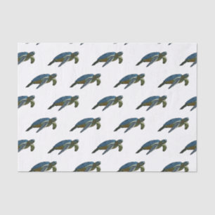 Papel De Seda Ilustracion personalizado de tortugas marinas