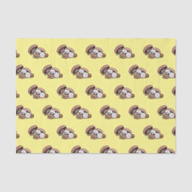 Papel De Seda Ilustracion personalizado hongo (Anverso)