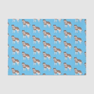 Papel De Seda Ilustracion personalizado husky siberiano