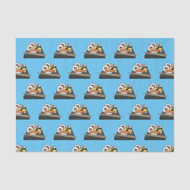Papel De Seda Ilustracion personalizado Sushi (Anverso)