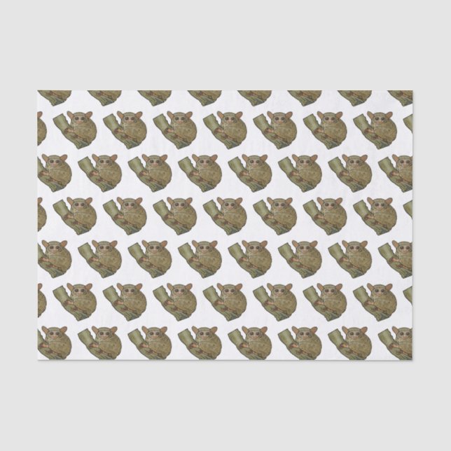Papel De Seda Ilustracion personalizado Tarsier (Anverso)