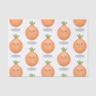 Papel De Seda Ilustracion personalizado verde de cebolla marrón 