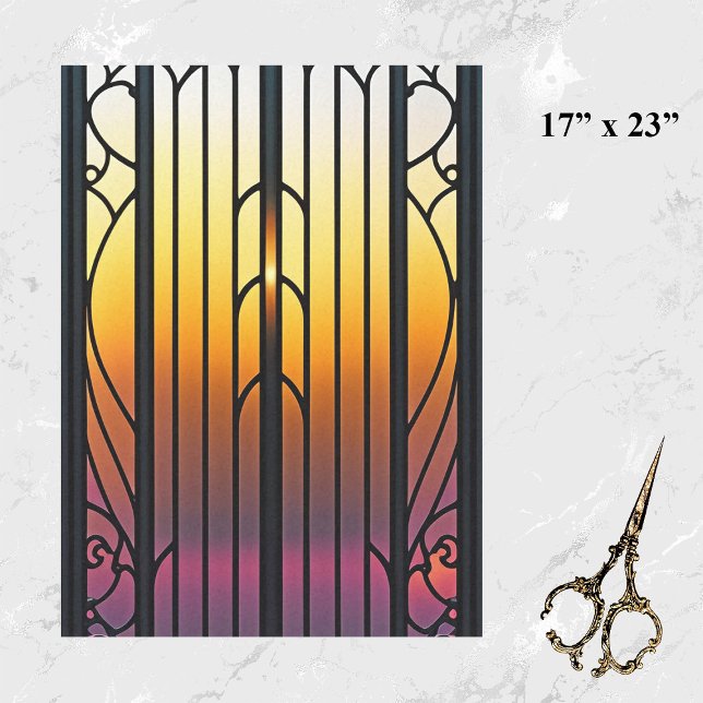 Papel De Seda Ilustracion Sunset de vidrio templado grande (Subido por el creador)