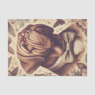 Papel De Seda Ilustracion Viejo de Burdeos