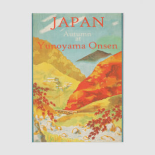 Papel De Seda Ilustración Vintage de Viajes Japón