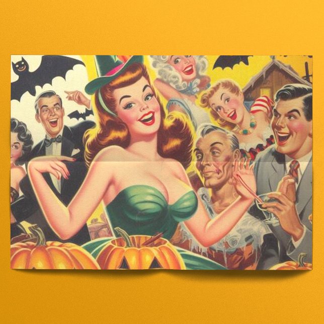Papel De Seda Ilustracion Vintage Halloween (Subido por el creador)