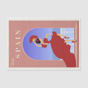 Papel De Seda Ilustracion Vintage Visita España
