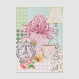 Papel De Seda Ilustraciones de acuarela pastel moderno Collage