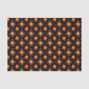 Papel De Seda Imagen africana de Guinea Bissau sobre negro