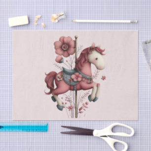 Papel De Seda Imagen de caballo de carrusel caprichoso
