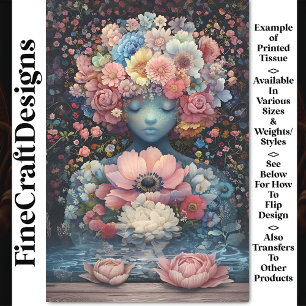 Papel De Seda Imagen de la piel azul pacífica AG31 Descodificaci