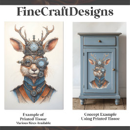 Papel De Seda Imagen digital corta de reno de Steampunk D6 Desap