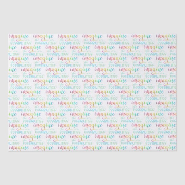 PAPEL DE SEDA IMAGEN INSPIRADORA DE LAS POSIBILIDADES DICIENDO (Anverso)