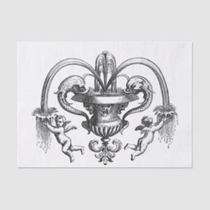 Papel De Seda Imagen vintage con Cherubs Decoupage