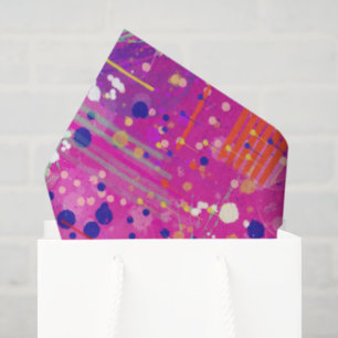 Papel De Seda Impresión abstracta del jubileo magenta