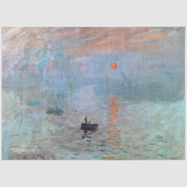 Papel De Seda Impresión, amanecer, Claude Monet, 1872 (Anverso)