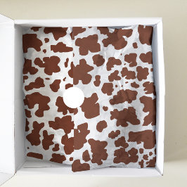 Papel De Seda Impresión animal de textura de piel de vaca blanca