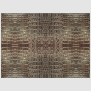 Papel De Seda Impresión anómala de cuero de ligador marrón