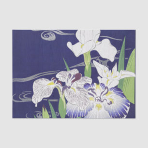 Papel De Seda Impresión artística de iris japonés vintage de Kog