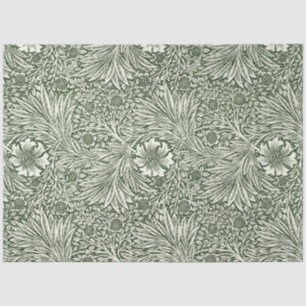 Papel De Seda Impresión artística floral verde caléndula de Will