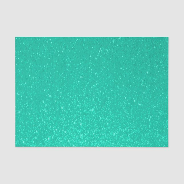 Papel De Seda Impresión azul verde azulada suave del purpurina (Anverso)