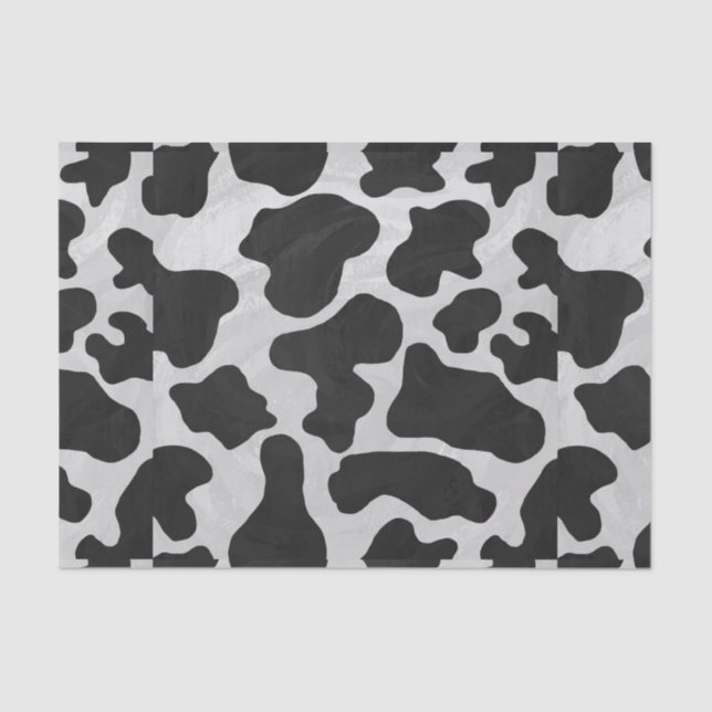 Papel De Seda Impresión blanco y negro de la vaca (Anverso)