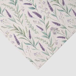 Papel De Seda Impresión botánica de lavanda y salvia para cualqu