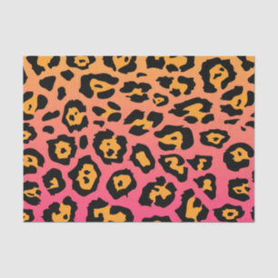 Papel De Seda Impresión colorida de leopardo