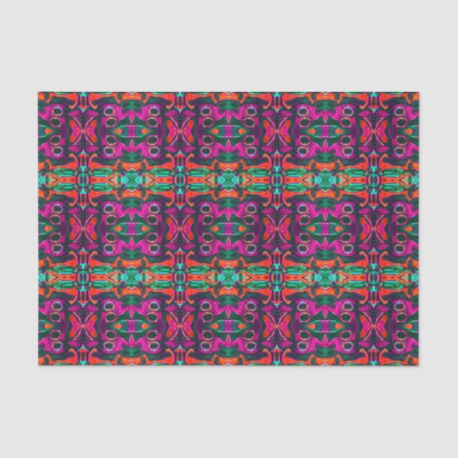 Papel De Seda Impresión colorida del estilo africano (Anverso)