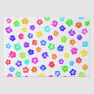 Papel De Seda Impresión colorida del hibisco