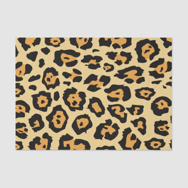 Papel De Seda Impresión Cute Leopard (Anverso)