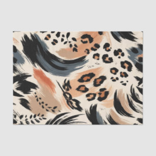 Papel De Seda Impresión de animal exótico pintado abstracto leop
