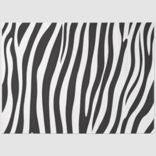 Papel De Seda Impresión de animales de cebra en blanco y negro