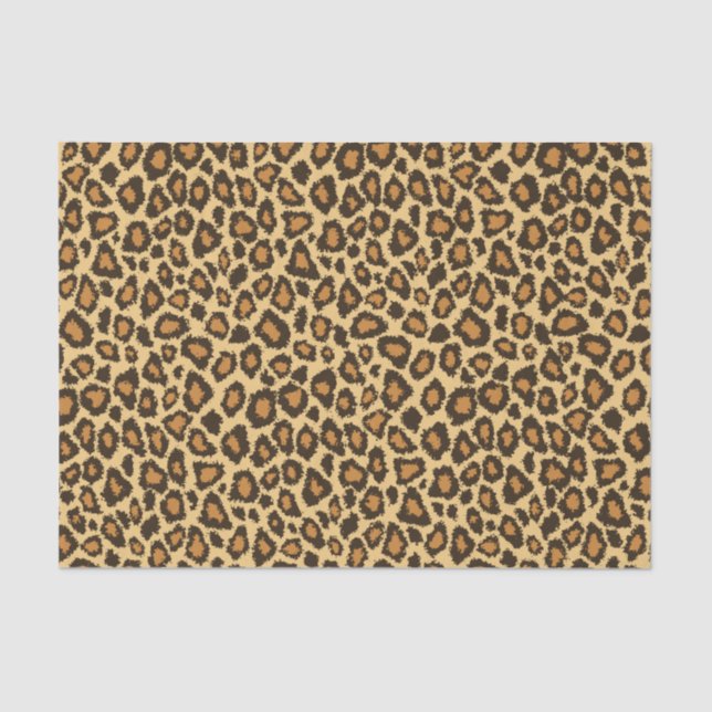 Papel De Seda Impresión de animales de leopardo amarillo (Anverso)