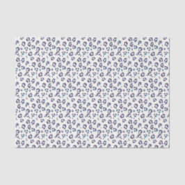 Papel De Seda Impresión de animales de leopardo de la nieve blan