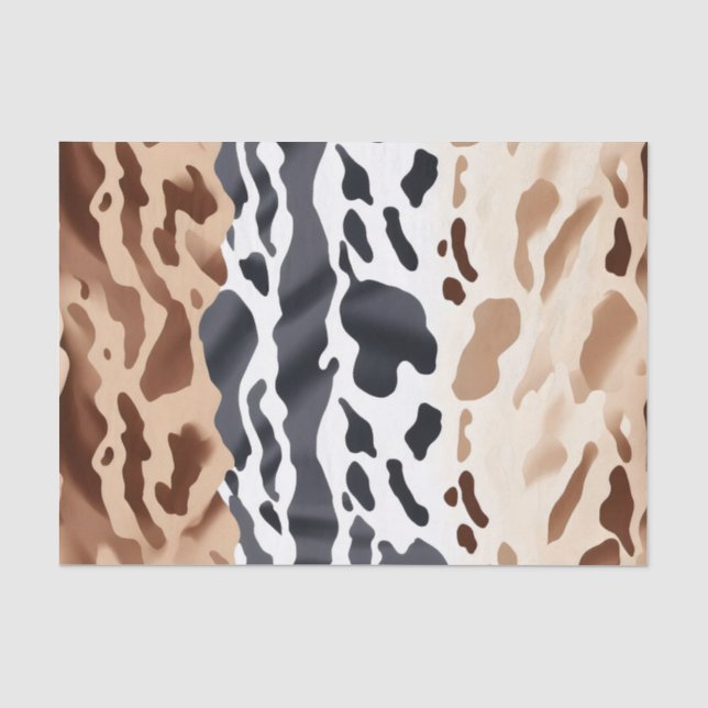 Papel De Seda Impresión de animales de vaca de granja (Anverso)