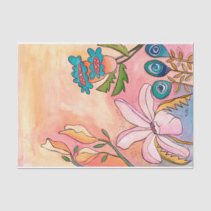 Papel De Seda Impresión de artista de tinta de Gouache Garden su
