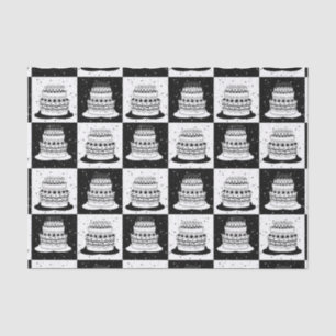 Papel De Seda Impresión de bloques de control de pasteles blanco