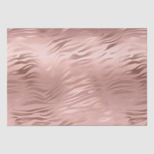 Papel De Seda Impresión de cebra dorada de Rosa