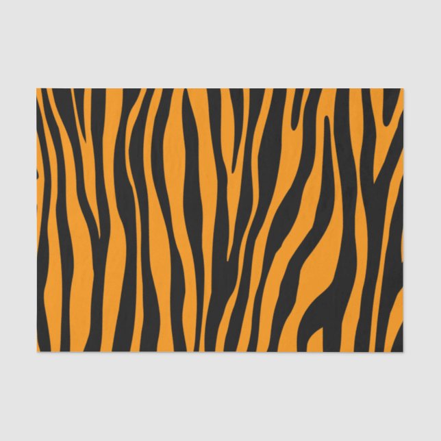 Papel De Seda Impresión de cebra Naranja Princeton (Anverso)