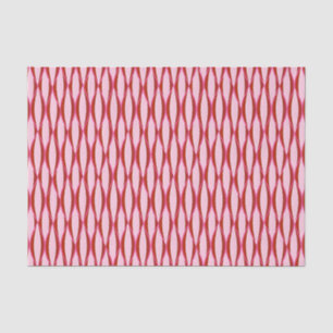 Papel De Seda Impresión de cinta de medio siglo - rosa y borgoña