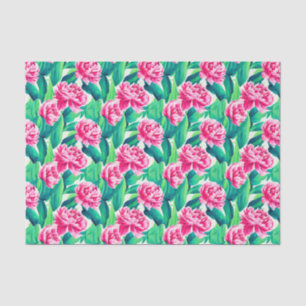 Papel De Seda Impresión de color de agua de los pueblos rosados